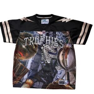 Post Game 2XL Super Bowl Lombardi Trophy Graphic Jersey Shirt TROPHIES NFL